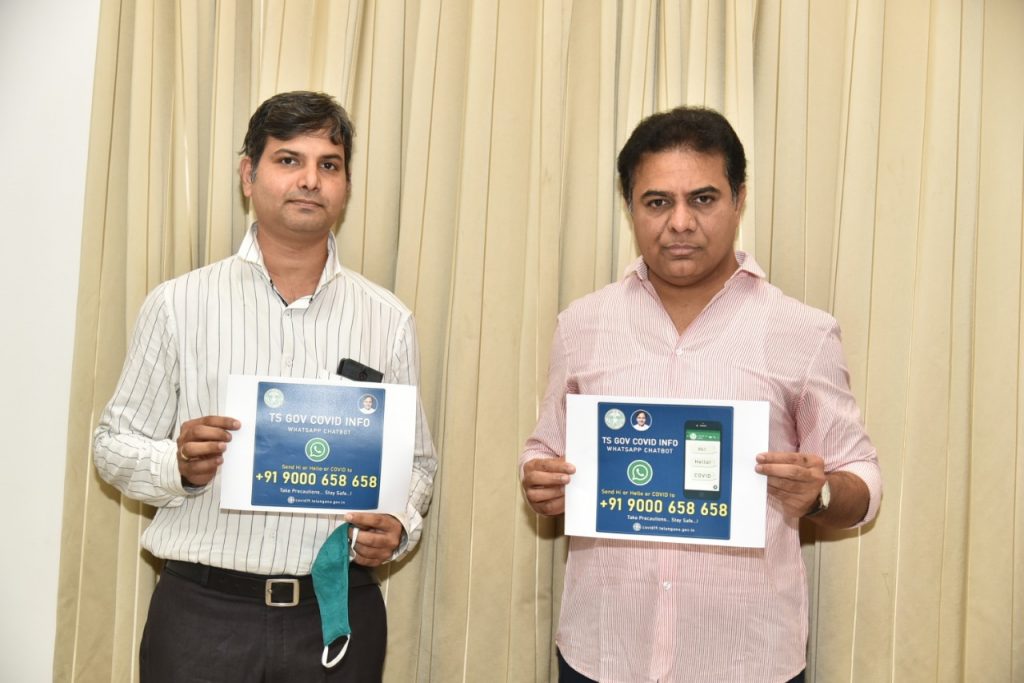 Minister-KTR-launched-COVID19-WhatsApp-Chatbot-06-04-2020