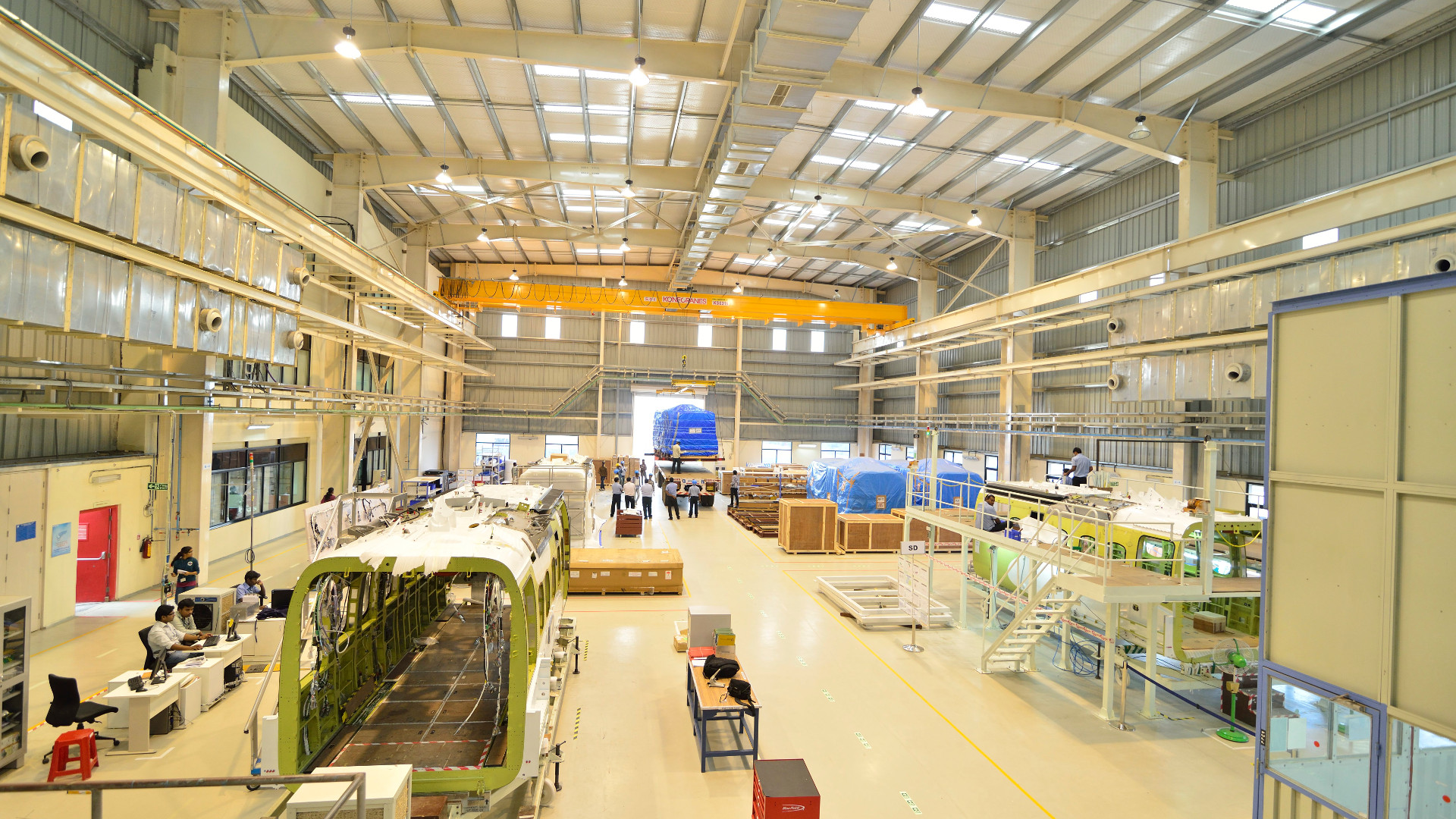 An aerostructures assembly hall in Telangana