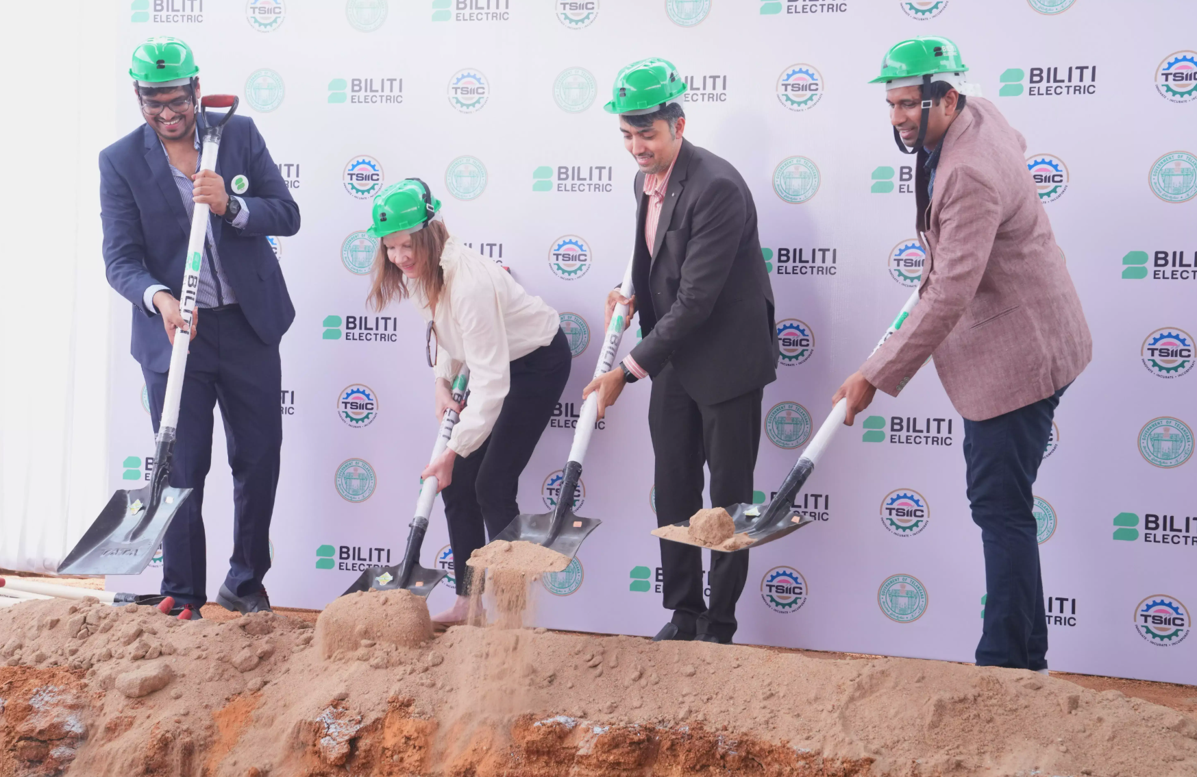 Ground-breaking at the Biliti Electric facility