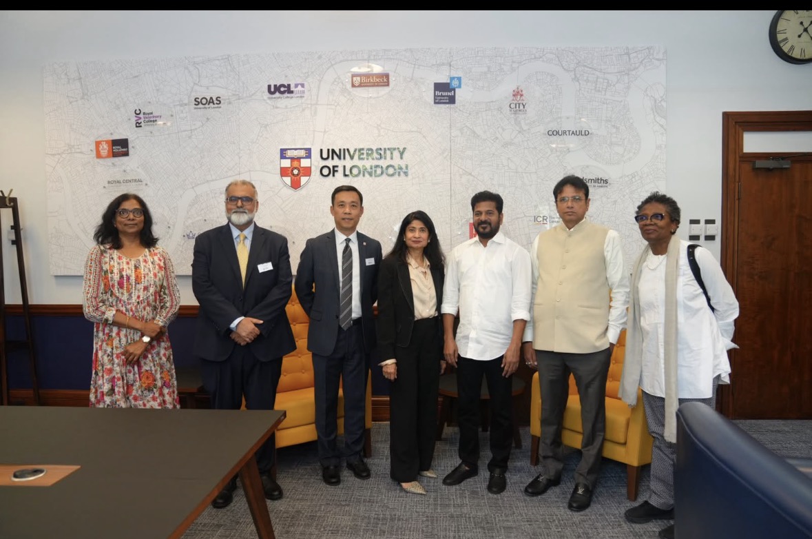 A Telangana delegation at the University of London