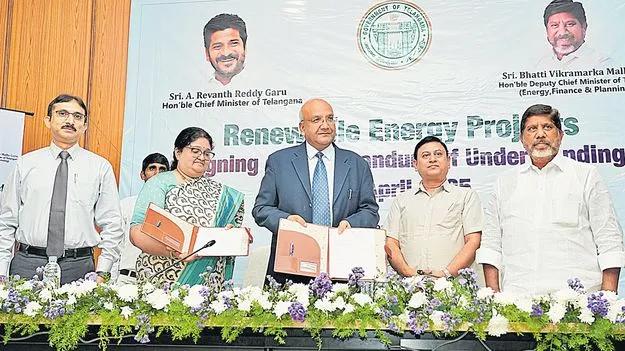 A renewable energy project MoU signing
