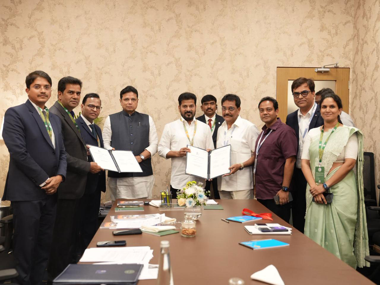 An industry delegation calling on the Chief Minister