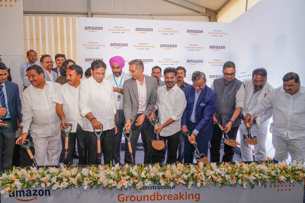 A ground-breaking ceremony for a new technology campus