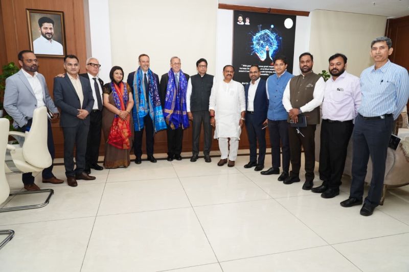 The Ambassador of Italy and his delegation with Telangana officials