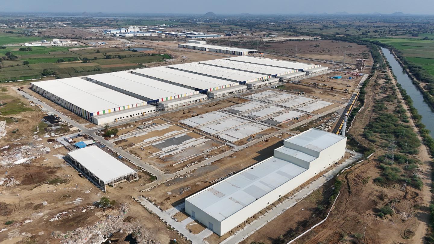 A closer aerial view of the Kitex Garments plant