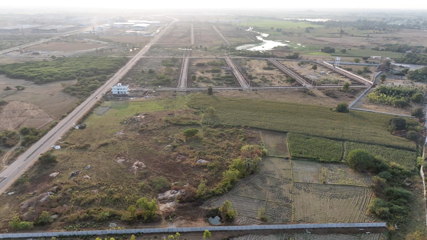 A wider aerial view of the MSME area