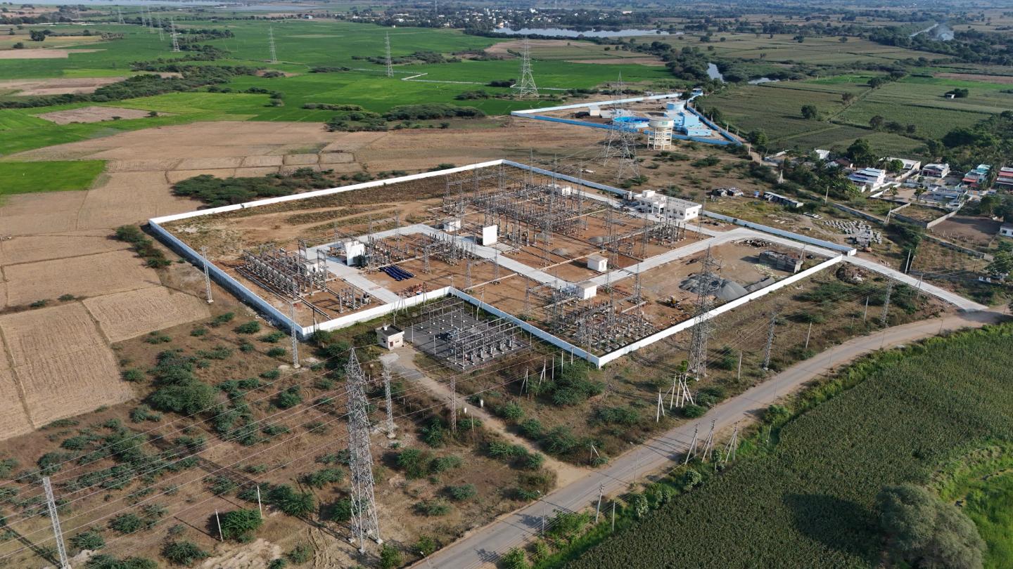 The 220 kV power substation at the PM MITRA park