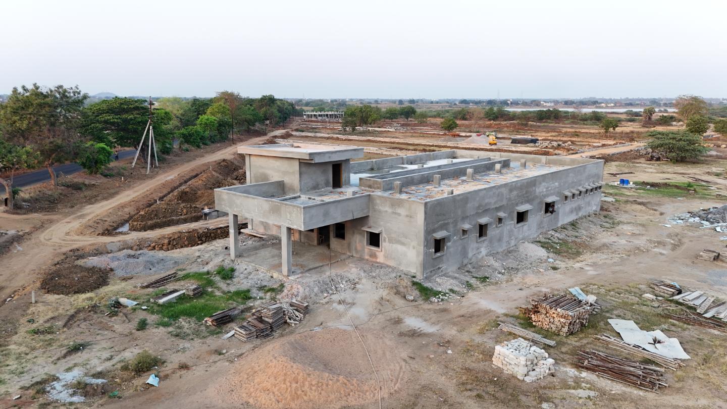 Aerial view of the school