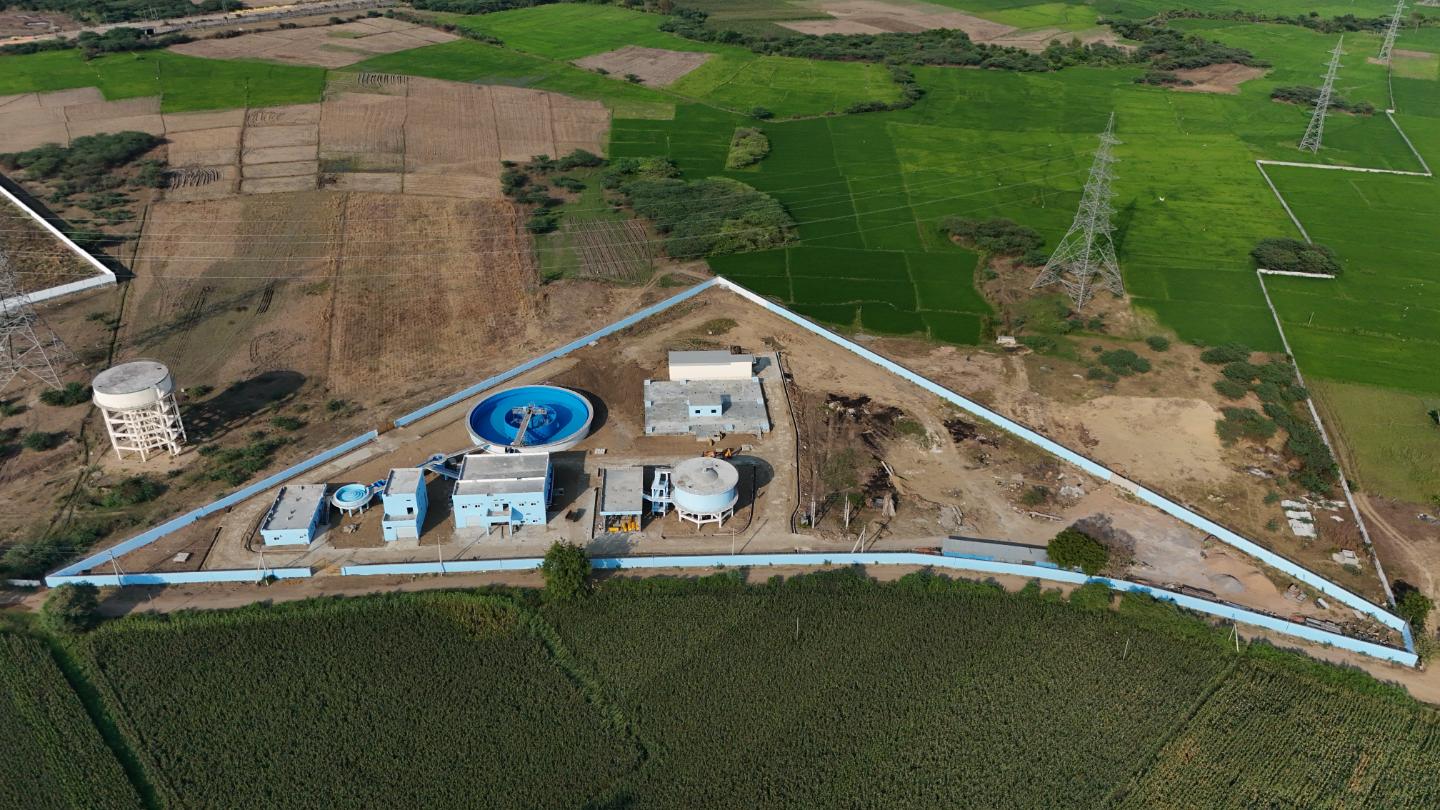 The 12 MLD water plant serving the textile park