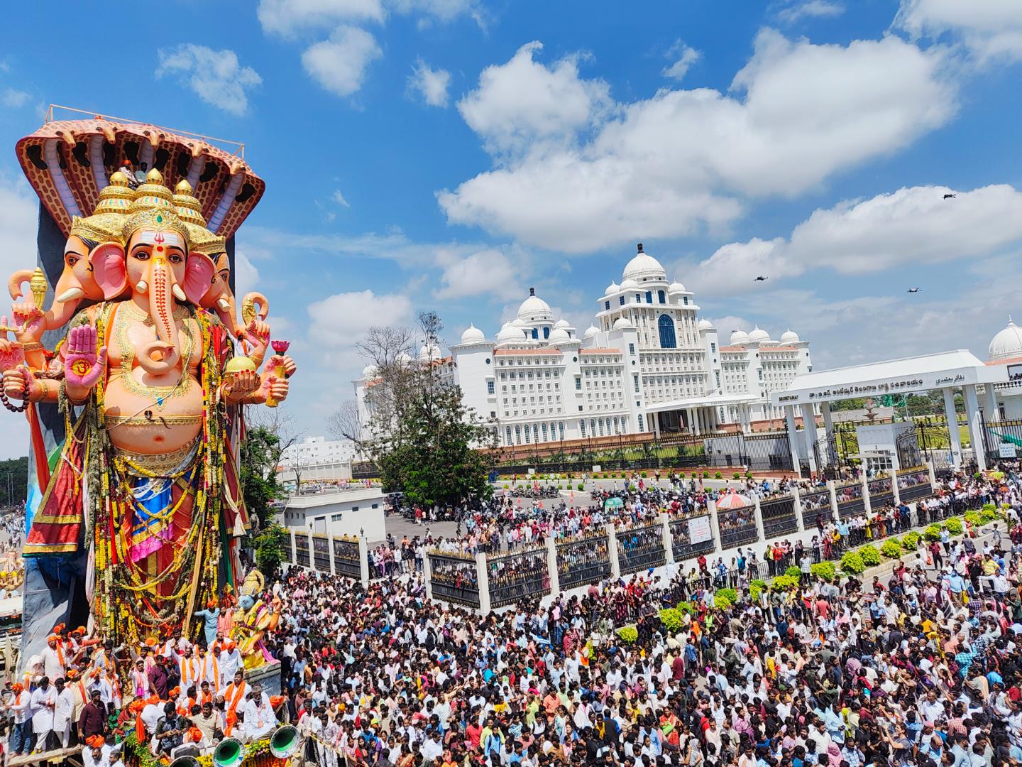 The Khairatabad Ganesh procession, Hyderabad