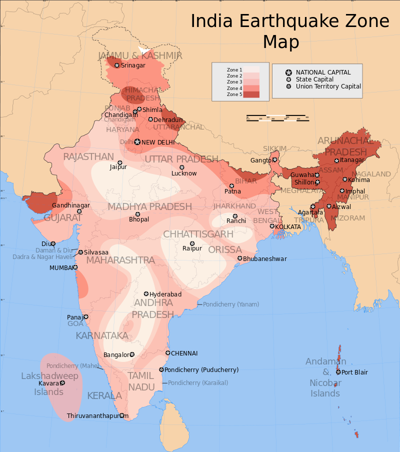 India Earthquake Map